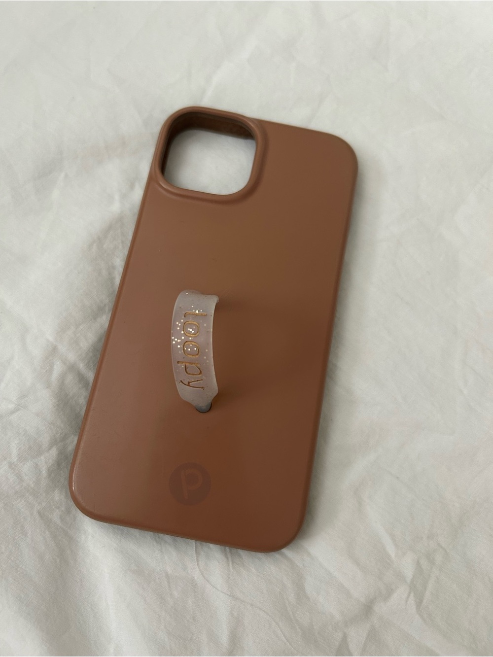 Loopy Case Brown Silicone iPhone Case with Loop Grip